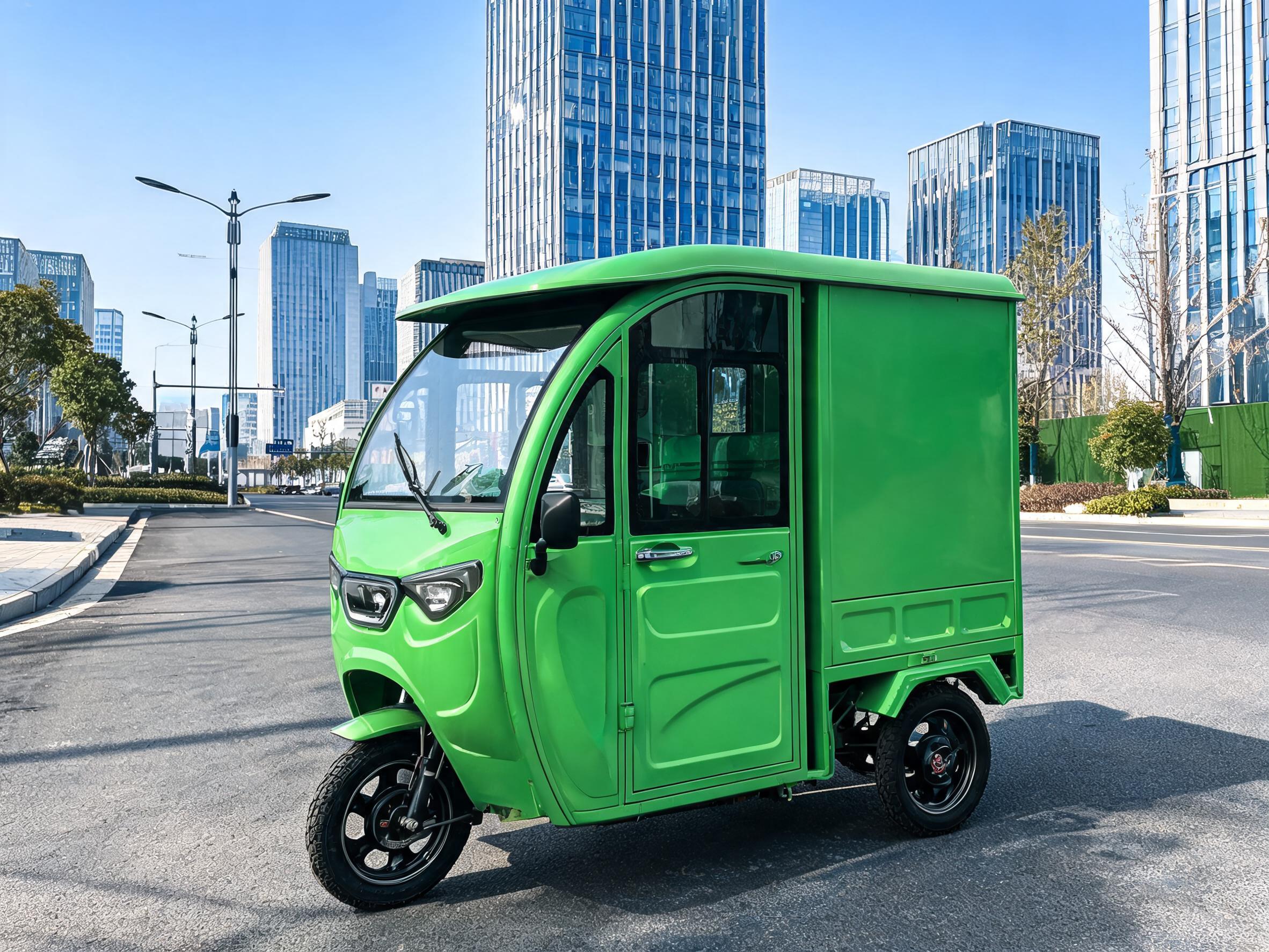 triciclu electric cu cabina inchisa Geeli